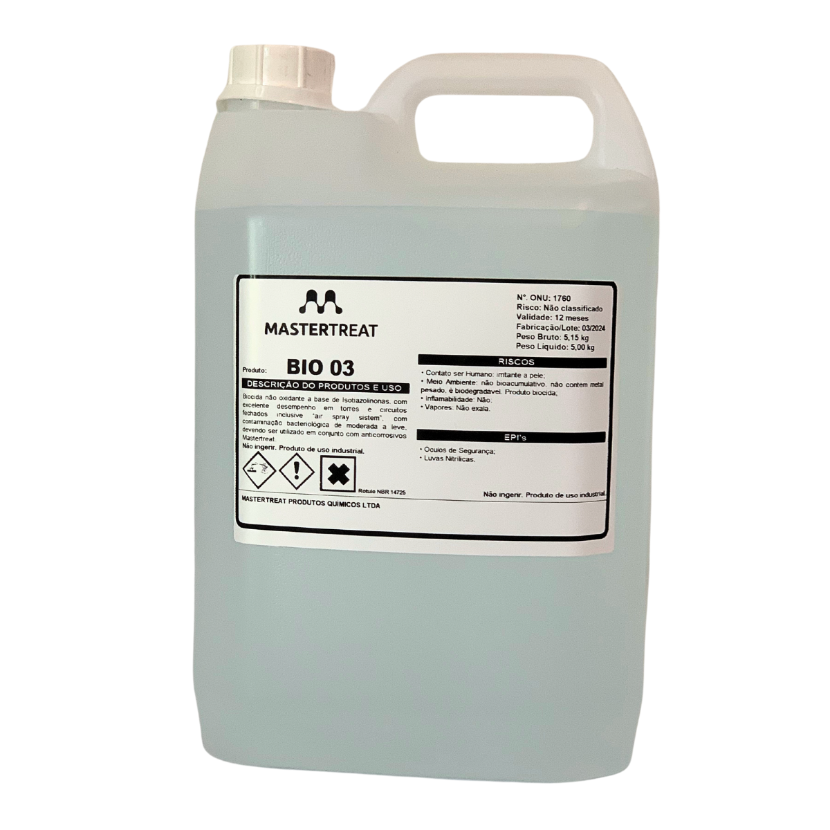 Imagem BIO03 - 5 KG - BIOCIDA PARA TORRES RESFRIAMENTO E CIRCUITOS FECHADOS CONTRA LODOS BIOL�GICOS